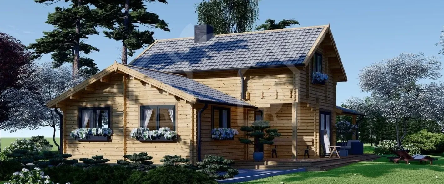Casa de madera maciza